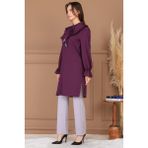 Modapodyum Asel Tunik Pantolon Ikili Takım Mürdüm - 42
