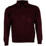 Modarar Erkek Bordo Kazak Polo Yaka Yünlü Klasik Normal Kesim RAR00653 - XL