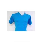 Modaras Kısa Kol V Yaka Düz Günlük Stil 100% Pamuk Giyim T-Shirt Turkuaz - Turkuaz - Arassutjshjrtj-Turk-Yet