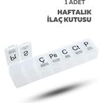 modares store haftalık kutusu 7 günlük hap saklama kabı haftalık düzenleyici - Standart - Beyaz
