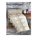 Modares Store Sandy Çeyizlik 50*90 Cm Kadife El Ve Yüz Havlu Seti 2'li Krem & Capp.