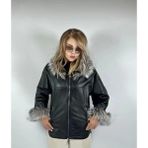 Modarz Çift Taraflı Giyilebilir Kadın Deri Mont Sila Model - Siyah - 3XL