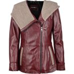 Modarz Kadın Deri Mont 07KSN - Bordo - 7XL