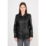 Modarz Kadın Deri Mont 1121MDRZ - Siyah - 3XL