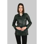 Modarz Kadın Deri Mont 920UZN - Yeşil - 6XL
