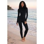 Modasform Uzun Kollu Fermuarlı Tesettür Tulum Mayo Yüzücü Mayo - Siyah - XS