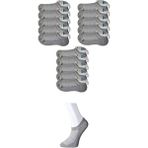 ModaSize Gri Erkek Görünmez Çorap 15 Çift - 40 - 44 - Çok Renkli