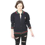 ModaSize(10746) Tam Fermuarlı Triko Hırka - Lacivert-L-