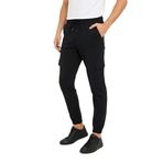 ModaSize(10937) Erkek Siyah Jogger Eşofman Altı Rahat Kalıp, Kargo Cepli, Lastikli Paça, Günlük Spor Pantolon - Siyah-XL-