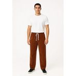 ModaSize(11779) Erkek Fitilli Kadife Cepli Buggy Pantolon Oversize Rahat Kalıp - Kahverengi-2XL-