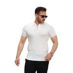 ModaSize(13883) Erkek Fermuar Yakalı Kısa Kollu Tişört-2XL-