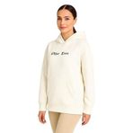 ModaSize(14094) Kapşonlu Sweatshirt – Oversize Üç Iplik Şardonlu Hoodie, “other Lives” Ön - Arka Baskılı, Kanguru Cepli, Kışlık Rahat Günlük Stil - Beyaz-2XL-