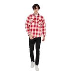 ModaSize(1432) Erkek Oduncu Gömlek - Pembe-XL-