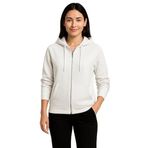 ModaSize(15342) Üç Iplik Kapüşonlu Tam Fermuarlı Kanguru Çepli Sweatshirt Hoodie - Beyaz-L-