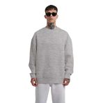 ModaSize(19557) Unisex Biskilet Yaka Üç Iplik Sweatshirt - Gri-XL-