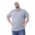 ModaSize(6687) Erkek Pike Kumaş Düğmeli Yaka Battal Büyük Beden Günlük Kısa Kol Tişört T-Shirt - Gri-XL-