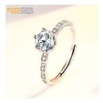 Modasteps 925 Ayar Gümüş Yüksek Kaliteli Kristal Zirkon Yüzük