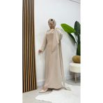 modasusev Drape Detaylı Krep Kuyruklu Tesettür Elbise