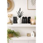 MODAT 3D Baskı HOME Yazı Dekoratif Obje | Modern Raf Üstü Dekor | Siyah Minimal Ev Süsü