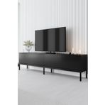 Modatte LORA SİYAH METAL AYAKLI SİYAH TV ÜNİTESİ