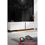 Modatte PARİS TV ÜNİTESİ LED IŞIKLI METAL AYAKLI MODERN BEYAZ TV SEHPASI