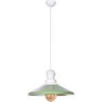 Modavize Afra Modern Tasarım Salon Mutfak Yatak Odası Cafe Mutfak Metal Yeşil Renk Tekli Avize ( Çap 36 cm ) - Siyah - 1