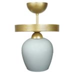 Modavize Amanda Modern Plofonyer Gold Kasa Camlı Tekli Avize - Altın - 1