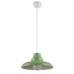 Modavize Carmen Özel Tasarım (Çap 30 cm) Modern Salon - Mutfak - Cafe Yeşil Içi Beyaz Tekli Sarkıt Avize Yeşil Beyaz Tek Ebat
