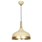 Modavize Cosmos özel tasarım spor modern krem rengi gold detaylı metal cafe-mutfak tekli sarkıt avize krem 59 x 30