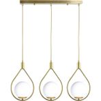 Modavize Deco Modern Tasarım Cafe - Mutfak - Salon - Yemek Masası Üstü Renk Camlı Sıralı 3 Lü Avize - Eskitme Beyaz