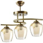 Modavize Fuji Eskitme Kasa Bal Camlı Üçlü Avize - Eskitme - Gold - 3