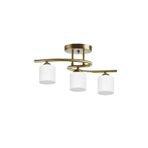 Modavize Fuji modern Salon - Mutfak - Yatak Odası plofonyer eskitme silindir camlı 3 lü avize eskitme 35 x 50