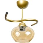 Modavize Fuji Salon - Mutfak - Yatak Odası - Hol - Eskitme Renk Bal Camlı Tekli Avize - Bal Sarısı - 1