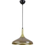 Modavize Hayat Modern Tasarım Salon Mutfak Yatak Odası Cafe Renkli Metal Tekli Avize ( Çap 35 cm ) - Kahverengi - 1