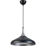 Modavize Hayat Modern Tasarım Salon Mutfak Yatak Odası Cafe Renkli Metal Tekli Avize ( Çap 35 cm ) - Siyah - Gümüş - 1