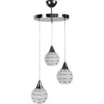 Modavize Huni 2046 Modern Krom Camlı Sarkıt 3 Lü Avizemodern Krom Camlı Sarkıt Avize 3lü Avize