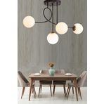 Modavize Jade 4 lü özel tasarım Salon - Mutfak - Yatak Odası modern beyaz glop camlı siyah avize siyah 78 x 57