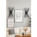 Modavize Kirpi Modern Metal Yatak Odası Salon Çocuk Odası Siyah Takım 2 Li Siyah Duvar Aplik ( 2 Adet )