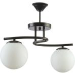 Modavize Linda Modern Kapalı Globe Camlı Ikili Avize - Beyaz - 2