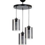Modavize Lion Modern Füme Camlı 3 Lü Avize