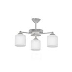 Modavize MODERN PLOFONYER Salon - Mutfak - Yatak Odası TASARIM CAMLI ÜÇLÜ AVİZE GRİ 15 x 35.50