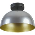 Modavize Neo Modern Tasarım Cafe Mutfak Metal Gri Içi Gold Plafonyer Tekli Avize