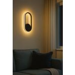 Modavize Ortega Modern Tasarım Siyah Renk Gün Işığı Ledli Banyo - Mutfak - Salon Ledli Duvar Aplik