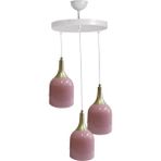 Modavize Reina Modern Metal Pembe Sarkıt Üçlü Avize Genç Çocuk Odası Avizesi - Beyaz - 3