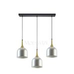 Modavize REINA MODERN Salon - Mutfak - Cafe TASARIM METAL BAŞLIK TEKLİ İKİLİ ÜÇLÜ SIRALI AVİZE SİYAH 30 x 90