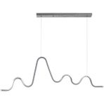 Modavize Ritim Modern Tasarım Yatak Odası - Salon Mutfak Yemek Masası Gri Renk Beyaz LED Avize (110 cm )