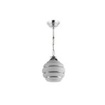 Modavize Salon - Mutfak - Yatak Odası Gümüş detaylı Camlı (15 cm çap) Tekli Avize NoColor-33b0ec06