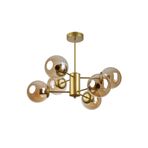 Modavize Seul Modern Tasarım Salon Yemek Odası Mutfak Eskitme Renk BalCamlı Sarkıt 6 lı Avize Eskitme Bal 50 x 53