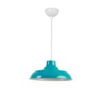 Modavize SİNYOR MODERN METAL Salon - Mutfak - Cafe SIVAMA TEKLİ SARKIT AVİZE TURKUAZBEYAZ 25 x 90