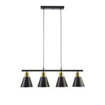 Modavize TREND MODERN Salon - Mutfak - Cafe METAL SIVAMA SARKIT AVİZE SİYAH 30 x 98
